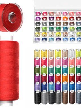 96Pcs Professional Sewing Thread Kit, 48 Colors 400 Yards/Spool, [Top Durability